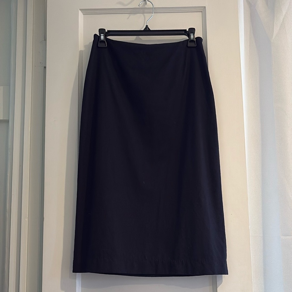 Jil Sander Wool Dark Navy Pencil Skirt